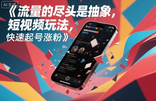 流量的尽头是抽象,抽象新奇特短视频玩法,快速起号涨粉-资源社·项目库