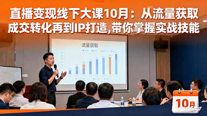 直播变现线下大课10月:从流量获取到成交转化再到IP打造,带你掌握实战技能-资源社·项目库