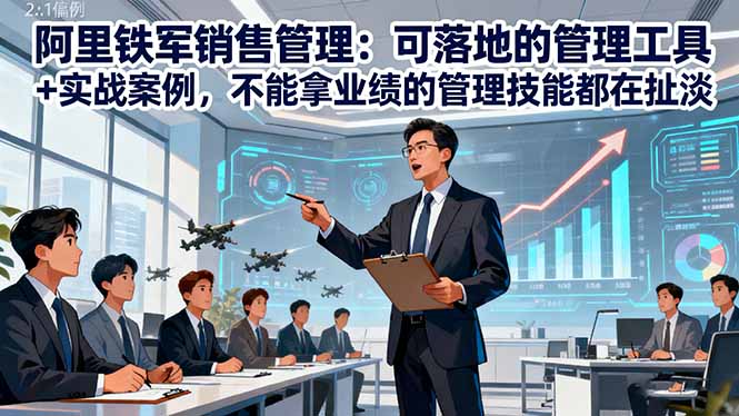 阿里铁军销售管理:可落地的管理工具+实战案例,不能拿业绩的管理都在扯淡-资源社·项目库