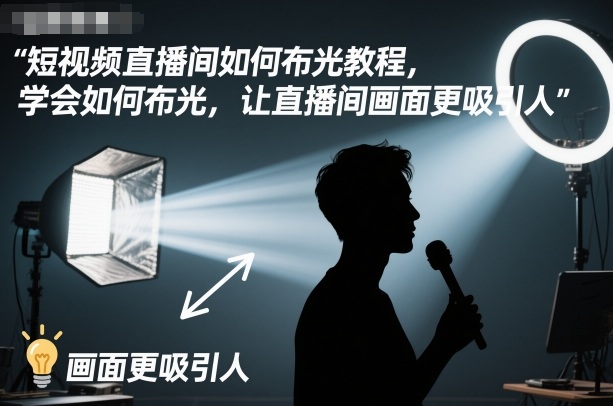 短视频直播间如何布光教程，学会如何布光，让直播间画面更吸引人-资源社·项目库