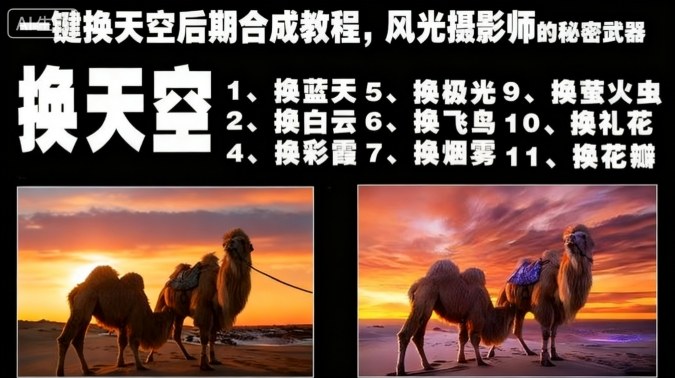 一键换天空后期合成教程,风光摄影师的秘密武器-资源社·项目库