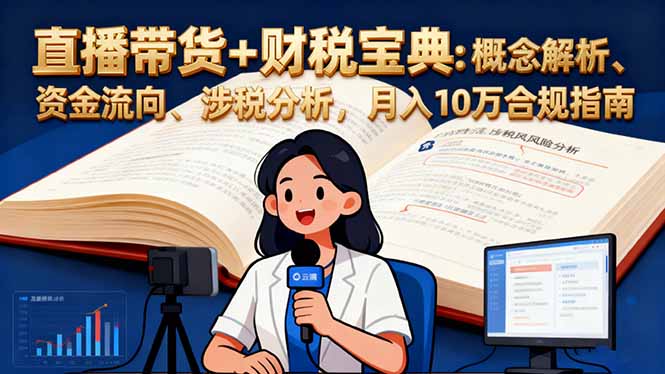 直播带货+财税宝典：概念解析、资金流向、涉税分析，月入10万合规指南-资源社·项目库