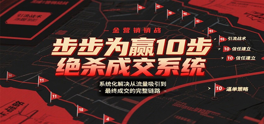 步步为赢10步绝杀成交系统,系统化解决从流量吸引到最终成交的完整链路-资源社·项目库