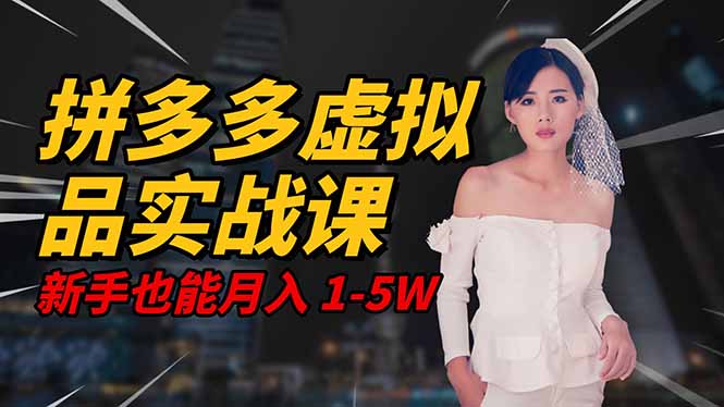 2025 拼多多虚拟品系统实战课,轻资产项目,可矩阵开工作室,新手也能...-资源社·项目库