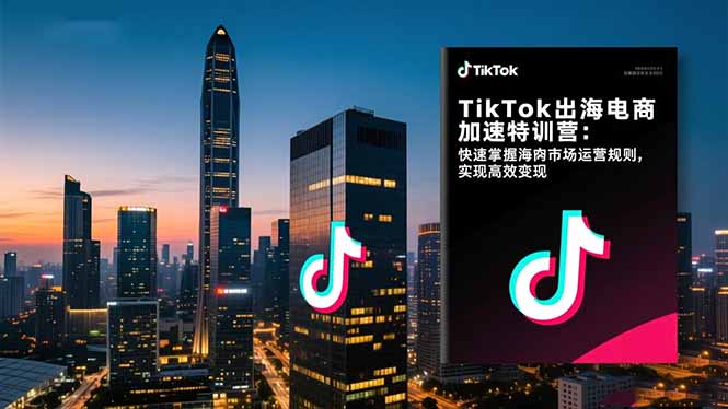 TikTok出海电商加速特训营：快速掌握海外市场运营规则，实现高效变现-资源社·项目库