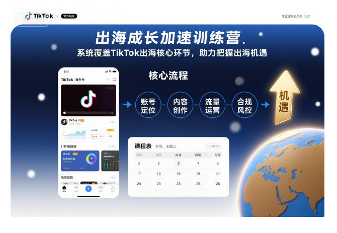 出海成长加速训练营，系统覆盖TikTok出海核心环节，助力把握出海机遇(更新)-资源社·项目库