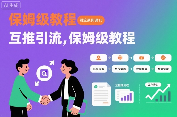 引流系列课15：互推引流，保姆级教程【文档】-资源社·项目库